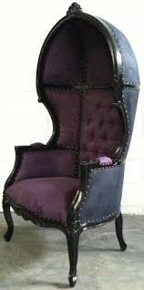 glamorous purple black porters chair domed by venetiansociety via etsy victorian furniture gothic decor decor