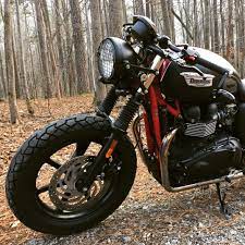 My Latest Update A Blacked Out Headlight Bucket And A Tom Bros Headlight Screen Custom Motorcycles Triumph Bonneville Bike