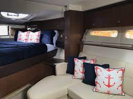 Blog Information On Custom Boat Bedding And Mattresses Boat Interior Design Boat Bed Bed
