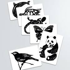Black And White Baby Flash Cards Pdf Black And White Contrast Animal Art Cards In 2020 Card Art Black And White Baby Animal Art