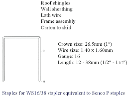 staple gun sizes chart type staples pack of various p 1