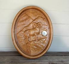 Ram Carved Wood Ram Ram Wood Carving Wood Carved Wildlife Wall Art Wildlife Wood Art 3d Wood Carving Cn Wood Carving Designs Carving Wood Box Centerpiece