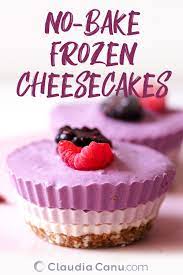 No Bake Frozen Cheesecakes Frozen Cheesecake Healthy Sweet Snacks Frozen Dessert Recipe