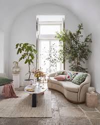 Bring Nature Inside With Floral Cushions And Lots Of Green Plants Hmhome Livingroomideas Livingroominspo Floral Cushions Living Decor H M Home