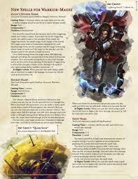 Three New Spells Designed For Eldritch Knights Bladesingers And Other Warrior Mages Unearthedarcana