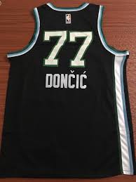 men 77 luka doncic jersey black all star world team jersey swingman fanatics