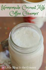 homemade coconut coffee creamer