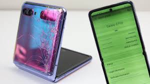 Destroyed Samsung Z Flip Folding Phone ...