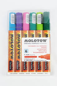 molotow one4all 6 colors basic set 2 4mm refillable