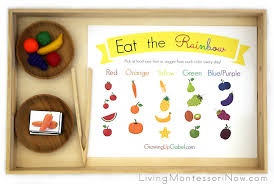 With this coloring page encourage your children to eat a wide variety of fruits and vegetables in an array of colors the younger they learn about eating a rainbow the healthier they ll be in the long run. Free Eat A Rainbow Printables And Montessori Inspired Activities Living Montessori Now