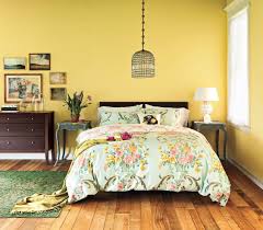Teal and white striped curtains for yellow walls can be an easy way to achieve a coastal look in your home. Bedroom Yellow Wall Paint Colors Trendecors