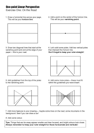 Perspective Handout1 Page 2 Jpg 640 905 Point Perspective One Point Perspective 1 Point Perspective
