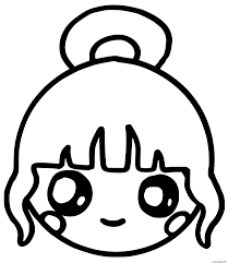 Découvrez une collection unique et originale de coloriage à imprimer : Coloriage Fille Kawaii Dessin Kawaii A Imprimer