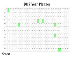 1 X 2019 Maxi Wall Calendar Poster Staff Holiday Chart Plan Wall Project Planner Organiser Uk Poster