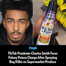 TikTok prankster Charles Smith is facing charges including introducing  poison, criminal damage and endangerment after filming himself spraying  pesticide
