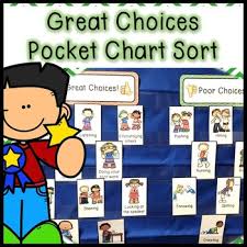 Behavior Pocket Chart Sort Classoom Rules Review