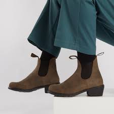 The typically high heeled pair. Women S 1677 Heeled Chelsea Boots In Rustic Brown Little Burgundy