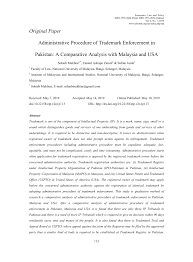 Letters of undertaking in respect of the insurances as required by the security documents together with copies of the relevant policies or cover notes or entry letters of undertaking to procure that the protection and indemnity and/or war risks associations wherein the vessel is entered shall (if so. Pdf Administrative Procedure Of Trademark Enforcement In Pakistan A Comparative Analysis With Malaysia And Usa