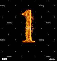 Fix your password should contain at least one alphabet, one number and should be 5 to 15 character. Fire Alphabet Number 1 One Isolated On Black Background Stock Photo Alamy