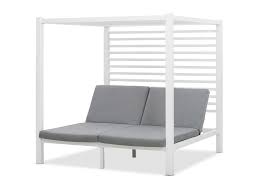 Attach the four 4 x 4 posts on the back and sides with one of the 81 5/8″ 2 x 6's and two of the 30 7/8″ 2 x 6's. White Casablanca Outdoor Daybed Amart Furniture