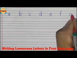 Our wall alphabets for classroom instruction feature . How To Write Printed Small Letter Abcd In Four Lines Alphabet For Kids Youtube