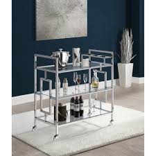 These bar carts usually offer the most storage options such as cabinets, wine racks and glassware hangers. Picket House Furnishings Harper Serving Bar Cart Walmart Com Walmart Com