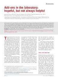 Add-ons in the laboratory: hopeful, but not always helpful