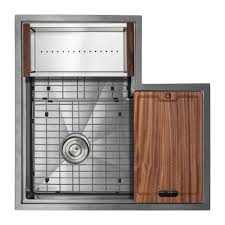 Check spelling or type a new query. 30 Workstation Corner Stainless Steel Kitchen Sink Single Bowl 16 Gauge Sink 1 2 Radius