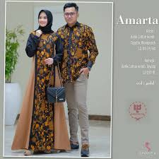 Wollycrepe kombi katun batik (gamis + kemeja) ukuran : Batik Couple Amarta Gamis Kemeja By Shofiya Shopee Indonesia