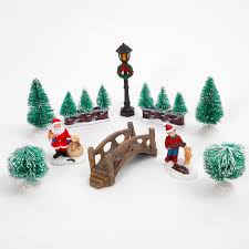 What can be nicer than christmas, with its special harmony and contemplation? Holiday 10pc Winter Village Town Miniature Figurines Accessories Christmas Set Walmart Com Walmart Com