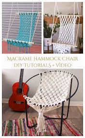 Diy Macrame Hammock Chair Swing Tutorial Video In 2020 Macrame Hammock Chair Macrame Hammock Diy Hanging Chair