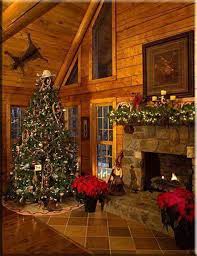 40 Cozy Chistmas House Decoration Cabin Christmas Cabin Christmas Decor Christmas Fireplace Decor