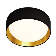 The versatile series allow the choice of shades and stem kits. 9371 37bgo Gianna 1 Light Led Flush Ceiling Light Acrylic Black Shade Gold