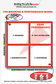 the meaning and performance model below shows you 4 quadrants and the corresponding archetypes from l michael hall coping skills leadership coaching coaching