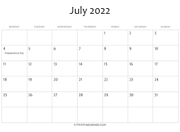 Calendar for july 2022 (israel) printing help page for better print results. July 2022 Editable Calendar With Holidays
