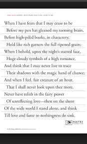 When I Have Fears That I May Cease To Be By John Keats With Images Words John Keats Poems