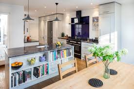 If you go with this type of design, consider sticking to the two tone color combination to provide a nice visual contrast to your kitchen. 7 Ideas To Get Your Back Of The Island Storage Right