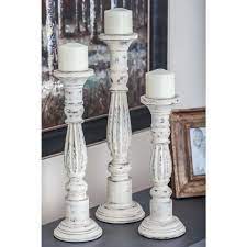 100% real white birch tapered candle holder for 3 candles. Litton Lane 21 In X 6 In Mango Wood Candle Holder In Distressed White Set Of 3 14311 The Home Depot Wooden Candle Holders White Candle Holders White Wooden Candle Holders