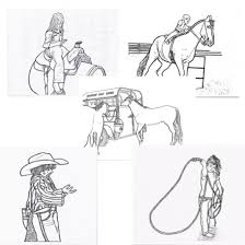Barrel racer coloring page, kid riding horse at rodeo color sheet, western color page with horse. Rodeo Coloring Pages Free Printables Cowboys And Cowgirls Dancing Cowgirl Design