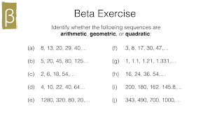 Arithmetic and geometric sequences worksheet. A24b Recognising Arithmetic Geometric And Quadratic Sequences Bossmaths Com
