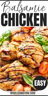 Baked Balsamic Chicken Thighs Recipe Chicken Dinner Recipes Balsamic Chicken Recipes Healthy Chicken Recipes