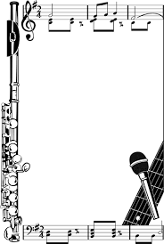 Music Note Borders Cliparts Co Free Clip Art Music Frame Music Collage