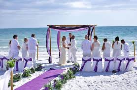 Purple White Beach Wedding Purple Beach Destination Wedding Purple Beach