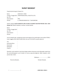 Cara Contoh Surat Mandat Surat Tanggal Bentuk