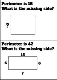 Only the perimeter and the length of one of its side are known. Missing Side Of Perimeter By Marissa Robbins Teachers Pay Teachers