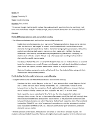 Exploring ionic and covalent bonds gizmo. Double And Triple Covalent Bonds Worksheet