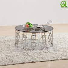 Brown and black metal base wooden nesting set of 3 coffee end tables. New Modern Living Room Stainless Steel Glass Coffee Table Buy Modern Coffee Table Stainless Steel Coffee Table Glass Coffee Table Product On Alibaba Com