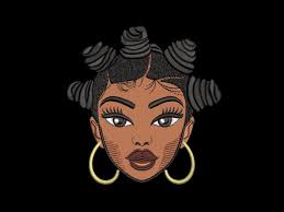 Machine Embroidery Design, Cute Girl, Natural Hair, Woman