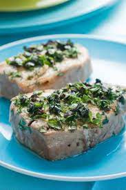 Grilled Tuna With Herbs And Olives Recipe Recipe Olive Recipes Grilled Tuna Recipes