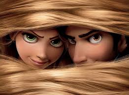 rapunzel tugs hair, flynn falls forward flynn: Tangled Rapunzel Hd Wallpapers Free Download Wallpaperbetter